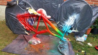 как покрасить велосипед